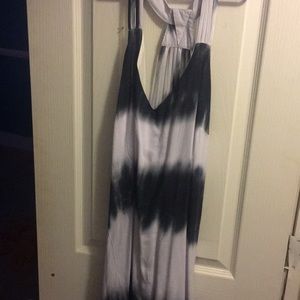 Black and white tie dye dress